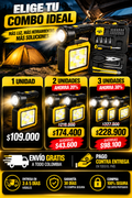 Lampara solar + herramientas ; Energía, iluminación y practicidad donde las necesites.