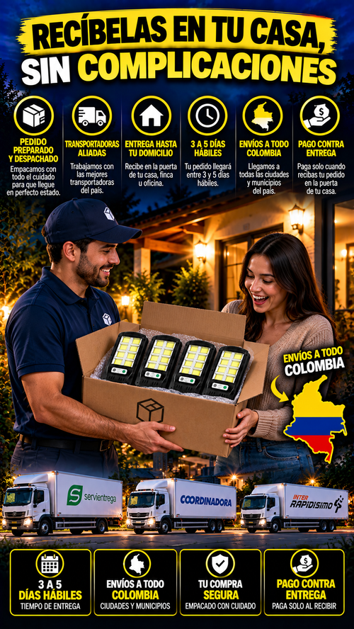 COMBO LAMPARA SOLAR ((PAGA 2 LLEVA 4)). MÁS LUZ, MÁS SEGURIDAD Y MENOS DEPENDENCIA DE LA RED.